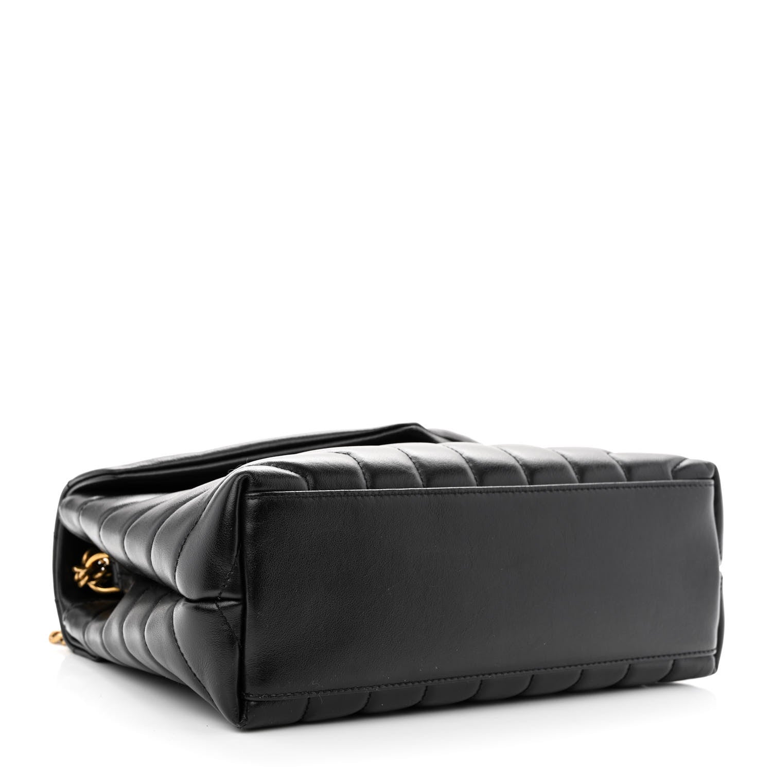 Saint Laurent Calfskin Y Quilted Monogram Small Loulou Chain Satchel Black 4 of 10