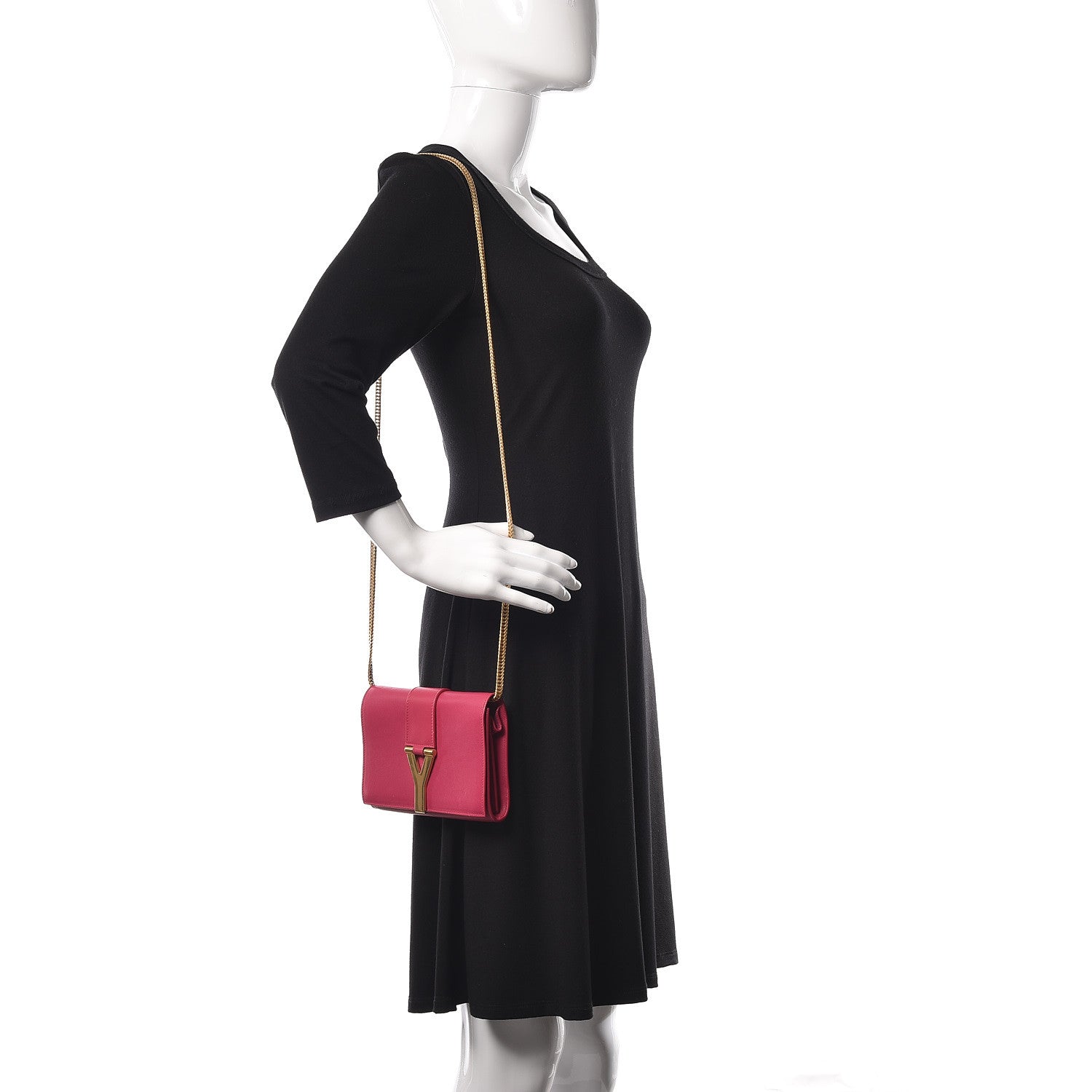 Saint Laurent Calfskin Small Classic Y Satchel Bubblegum 3 of 25