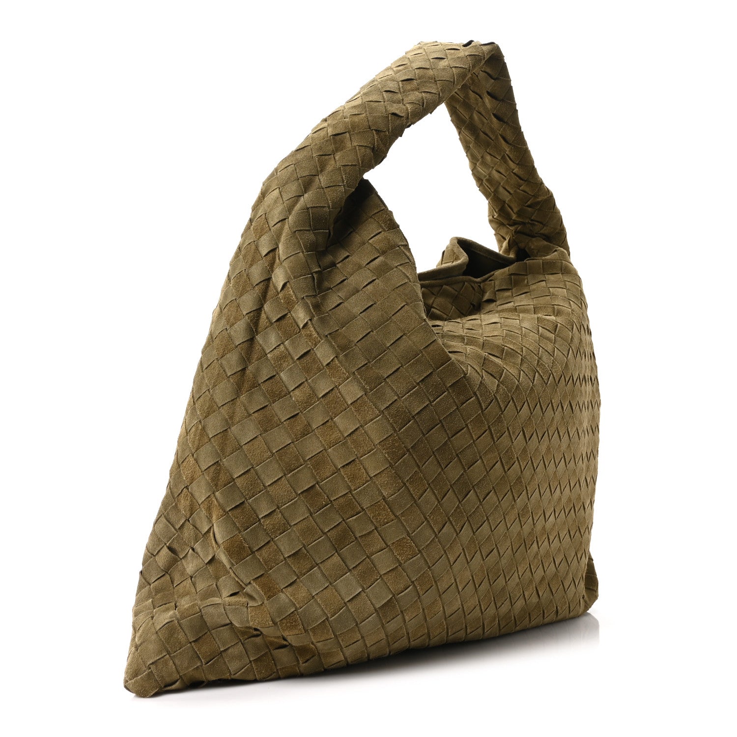 Bottega Veneta Suede Intrecciato Large Hop Mud 2 of 9