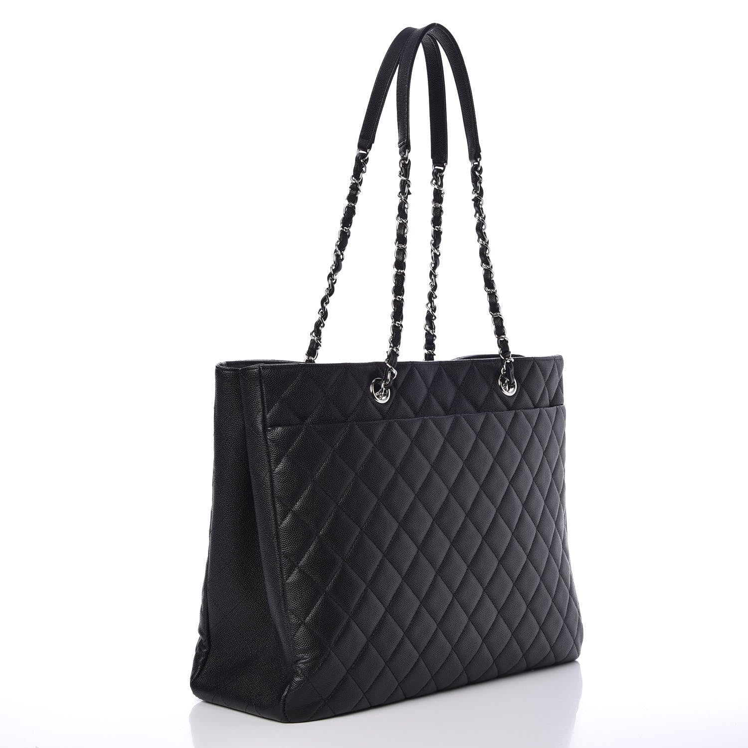 Chanel Caviar Quilted Large CC Shopping Tote Black 3 of 7