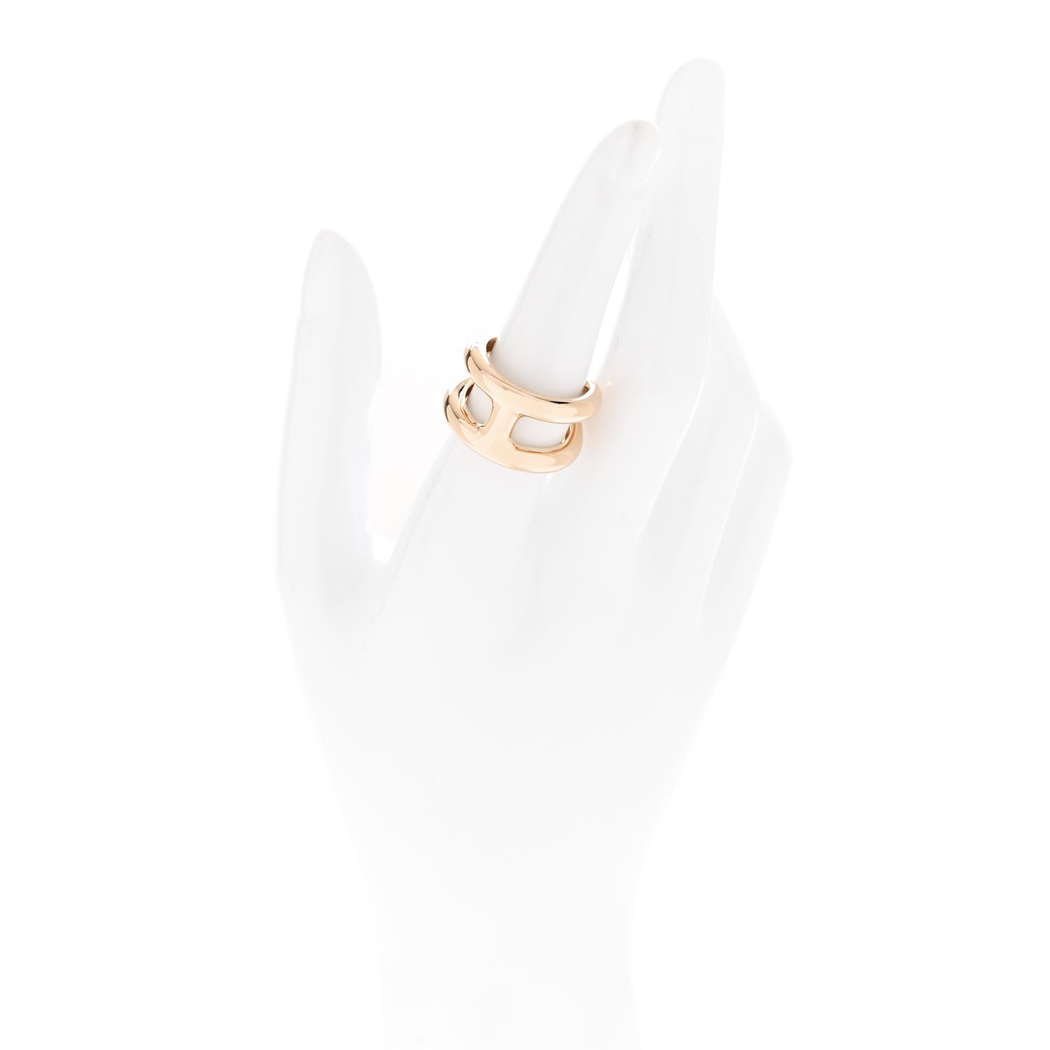 Hermes 18K Rose Gold PM Osmose Ring 54 7 2 of 6