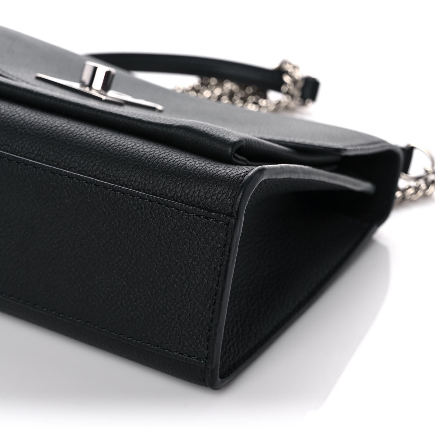 Louis Vuitton Soft Calfskin Mylockme Chain Bag BB Black 8 of 10