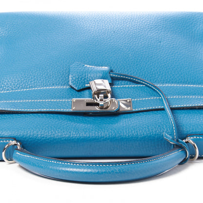 Hermes Togo Kelly Retourne 32 Blue Jean 7 of 32