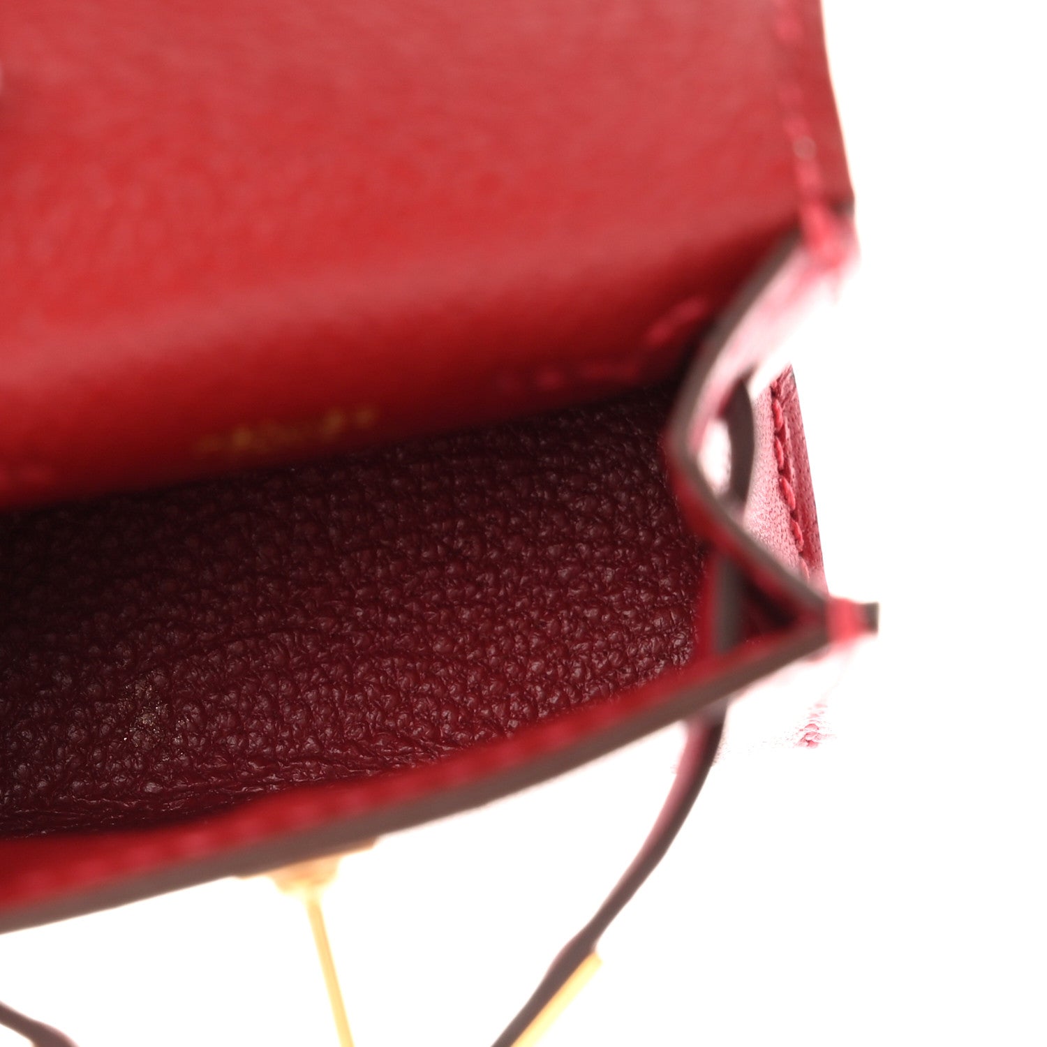 Hermes Tadelakt Mini Kelly Twilly Bag Charm Rouge Vif 3 of 6