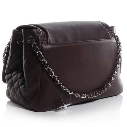 Chanel Calfskin Coco Bengal Accordion Flap Plum 3 of 8