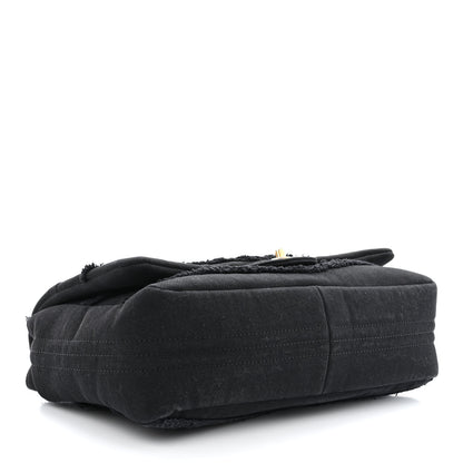 Chanel Denim Coco Jumbo Single Flap Black 4 of 10
