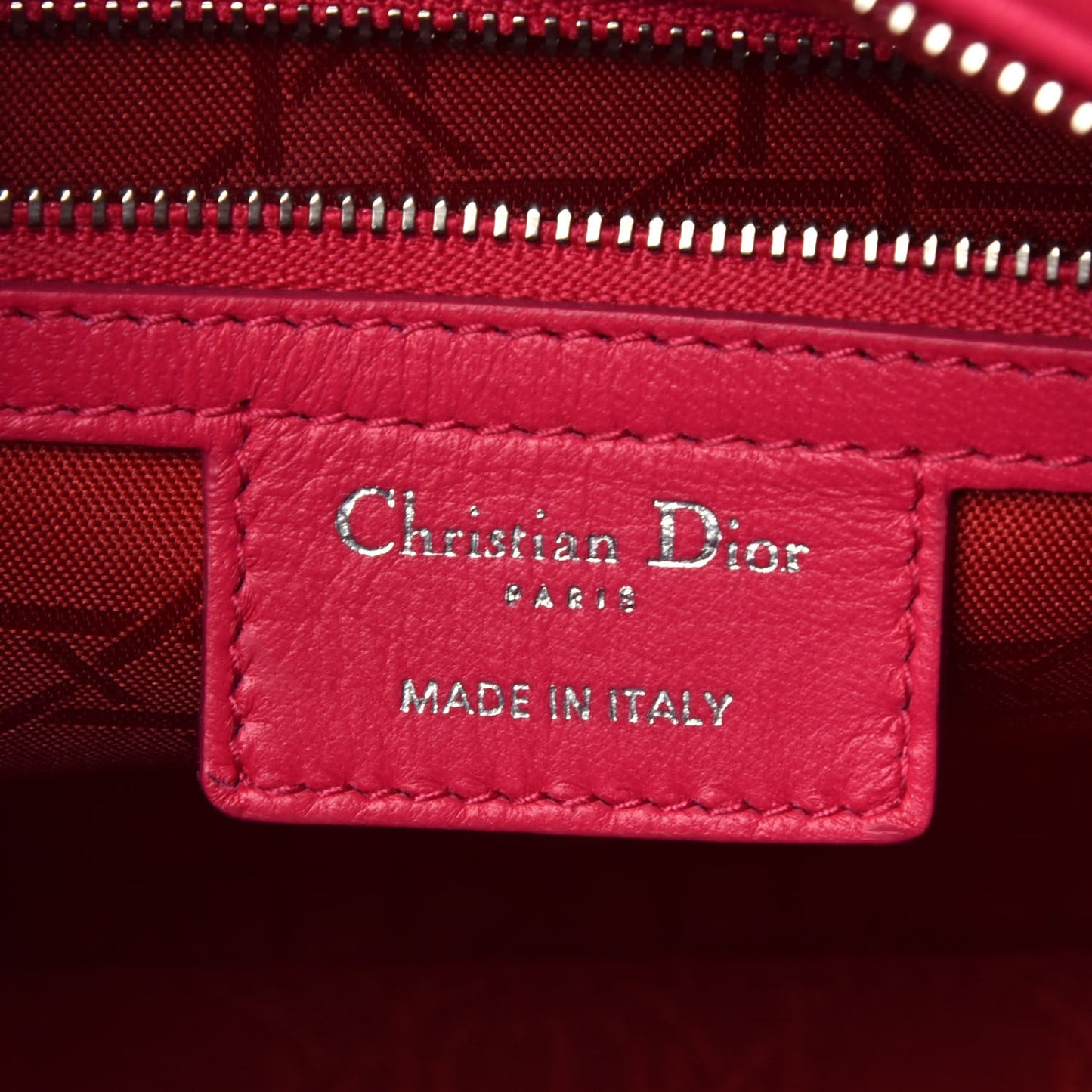 Lambskin Cannage Medium Lady Dior Pink