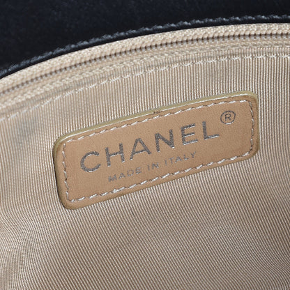 Chanel Glazed Calfskin Quilted Mademoiselle Tote Black 6 of 12