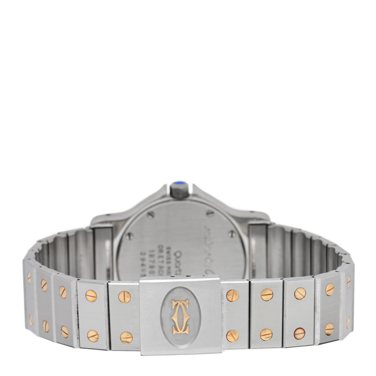 Stainless Steel 18K Yellow Gold 29mm Santos Octagon Quartz Watch