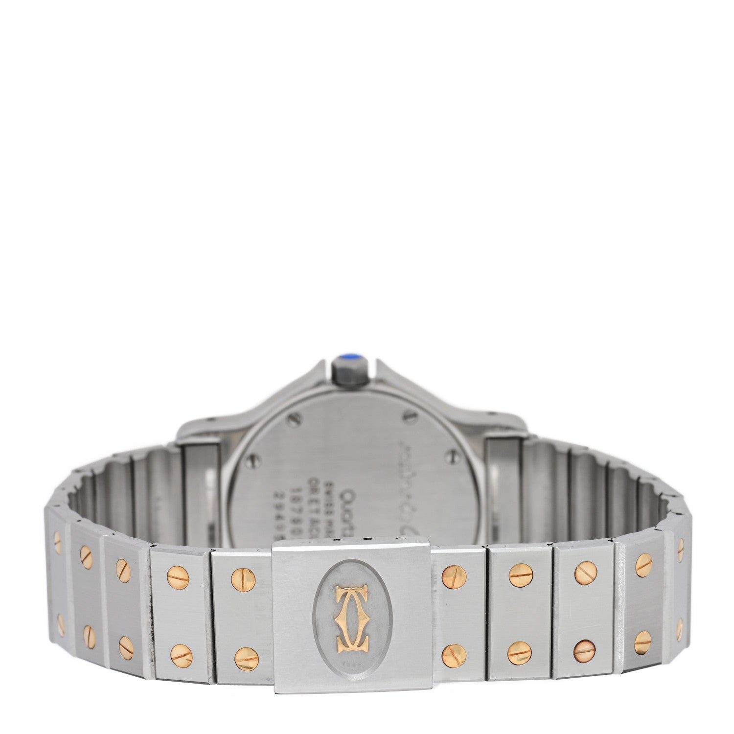 Cartier Stainless Steel 18K Yellow Gold 29mm Santos Octagon Quartz Watch 3 of 4