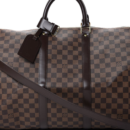 Louis Vuitton Damier Ebene Keepall Bandouliere 55 7 of 12