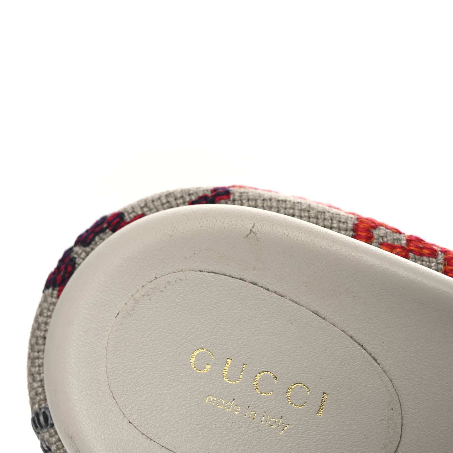 Linen Psychedelic Mini GG Monogram Angelina Platform 55mm Slide Sandals 40.5 Multicolor