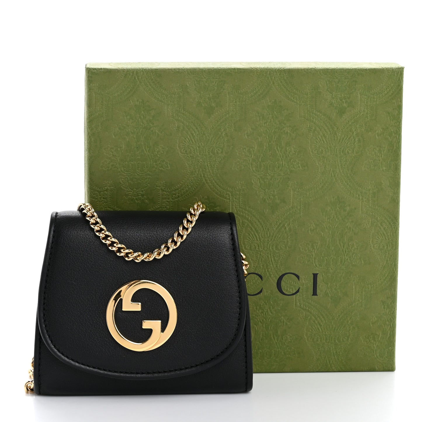 Roxy Calfskin Medium Blondie Chain Wallet Black