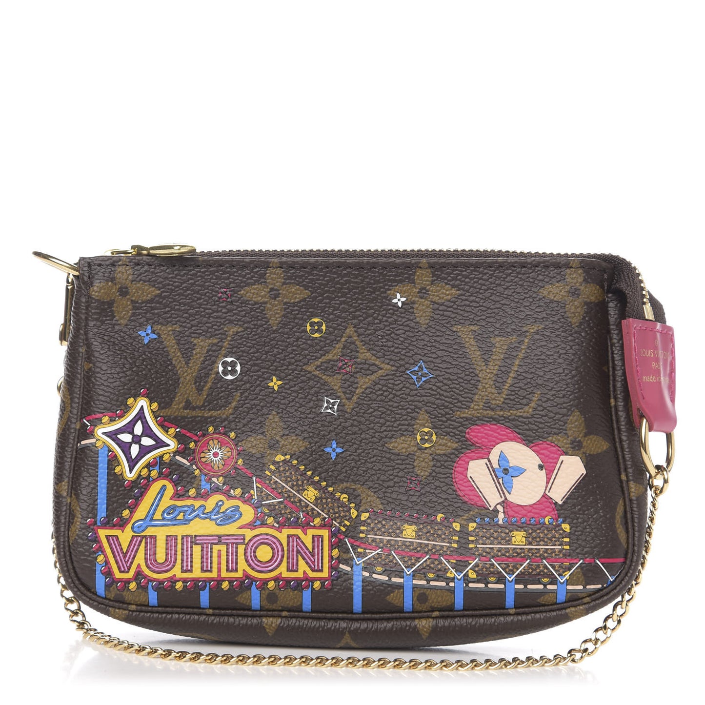 Monogram 2020 Christmas Animation Roller Coaster Mini Pochette Accessories Pivoine