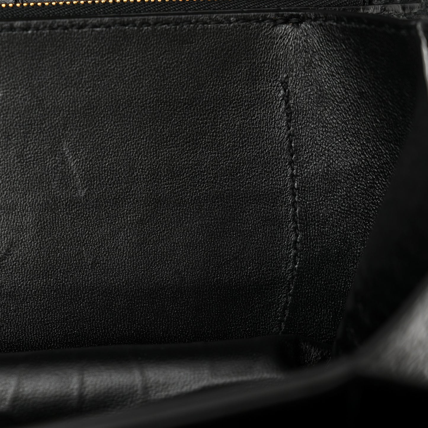 Extra Supple Calfskin Crocodile Embossed Small Gossip Bag Black
