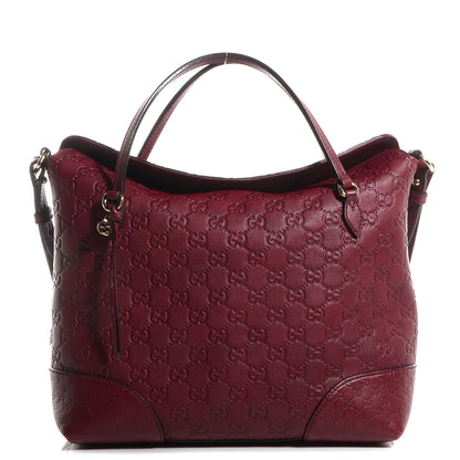 Gucci Guccissima Medium Bree Foldover Tote Classic Ruby 1 of 7