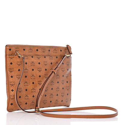 MCM Visetos Medium Crossbody Pouch Cognac 3 of 11