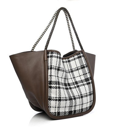 Proenza Schouler Woven Plaid L Tote White 2 of 4