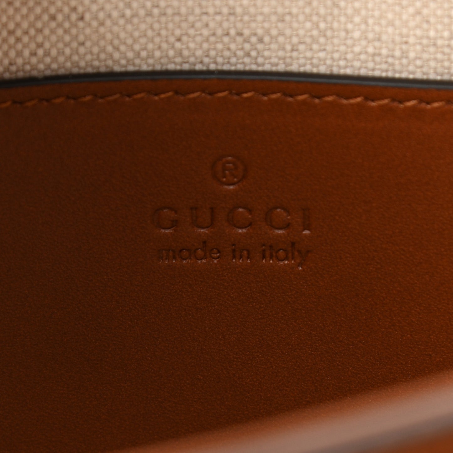 Charisma Calfskin Gucci Embossed Shoulder Flap Bag Peanut Brown