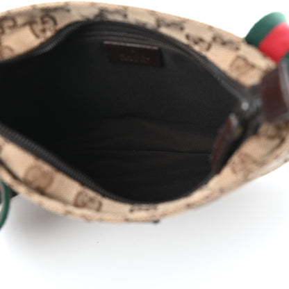 Gucci Monogram Web Small Flat Messenger Bag Brown 5 of 9