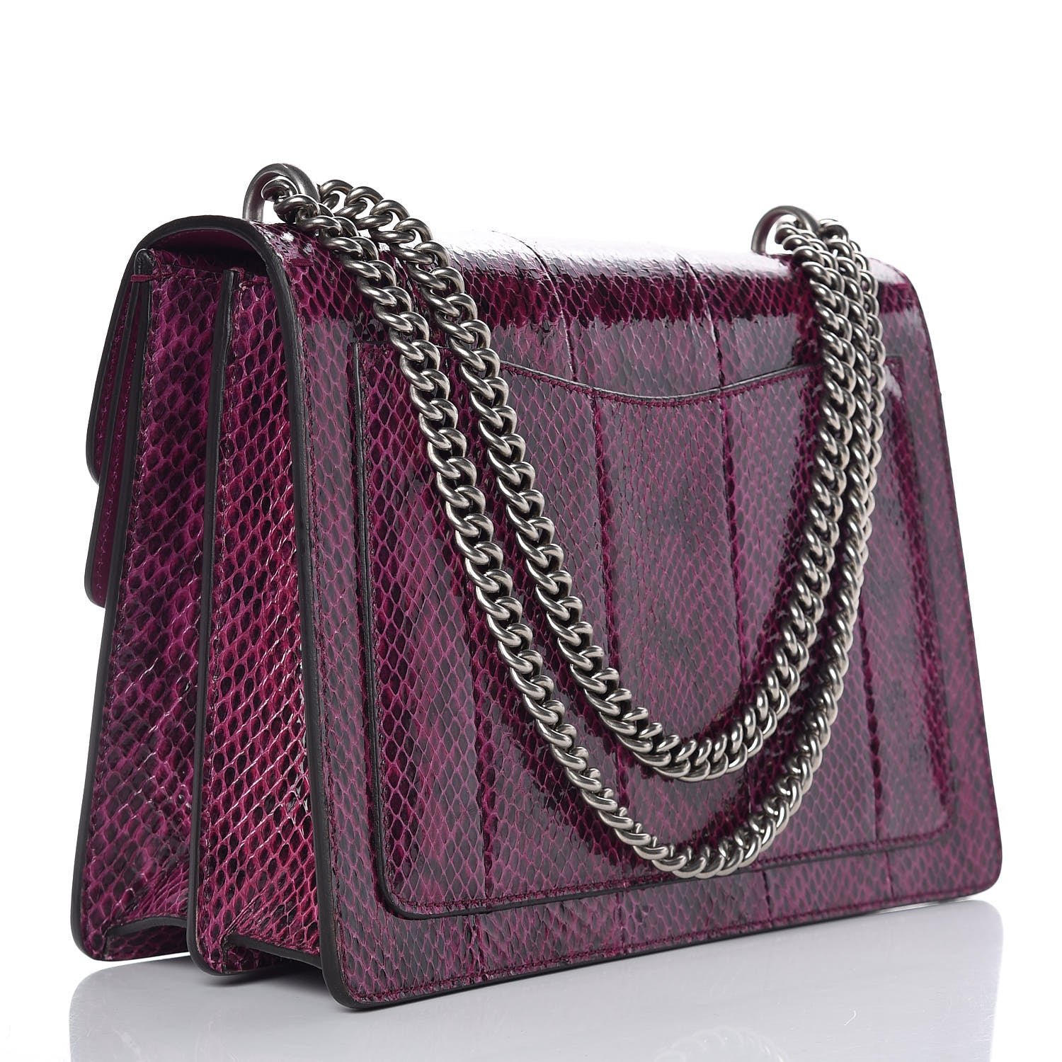 Gucci Elaphe Dragon Embroidered Medium Dionysus Shoulder Bag Violet Cyclamen Multicolor 3 of 10