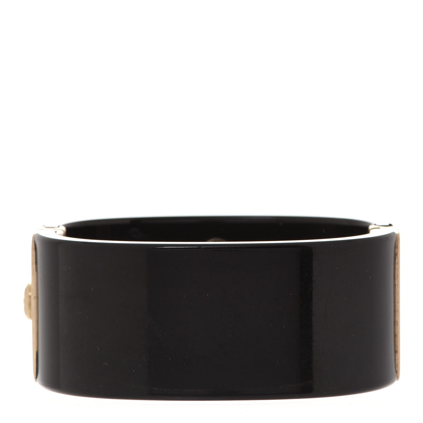 Resin Baguette Crystal CC Cuff Black