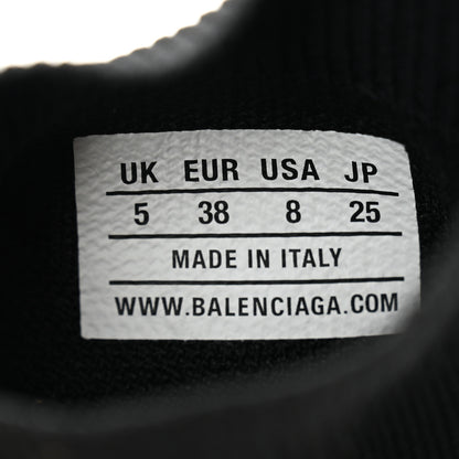 Balenciaga Neoprene Knit Womens Speed Sneakers 38 Black White 7 of 10