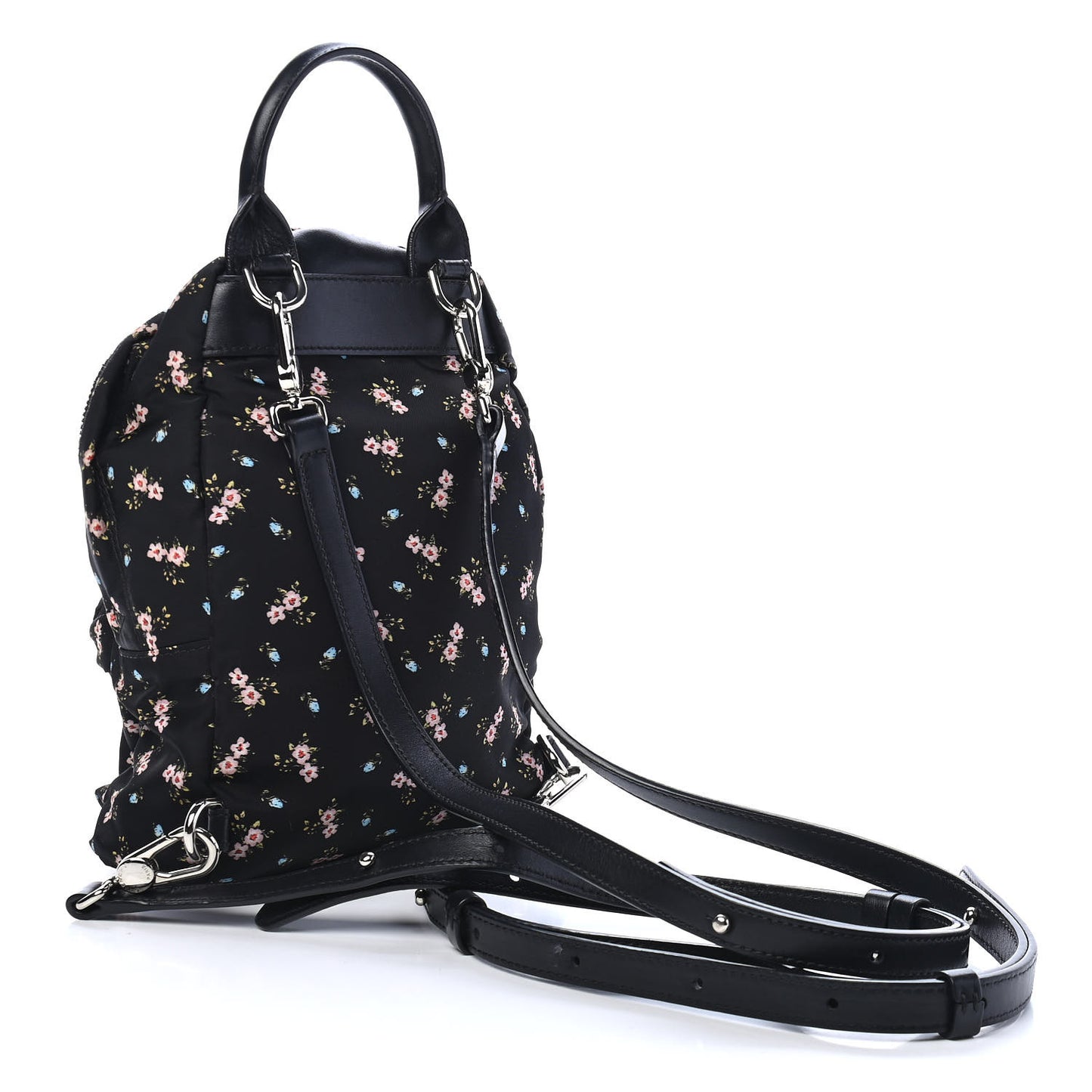 Tech Twill Nylon Hibiscus Print Nano Backpack Multicolor