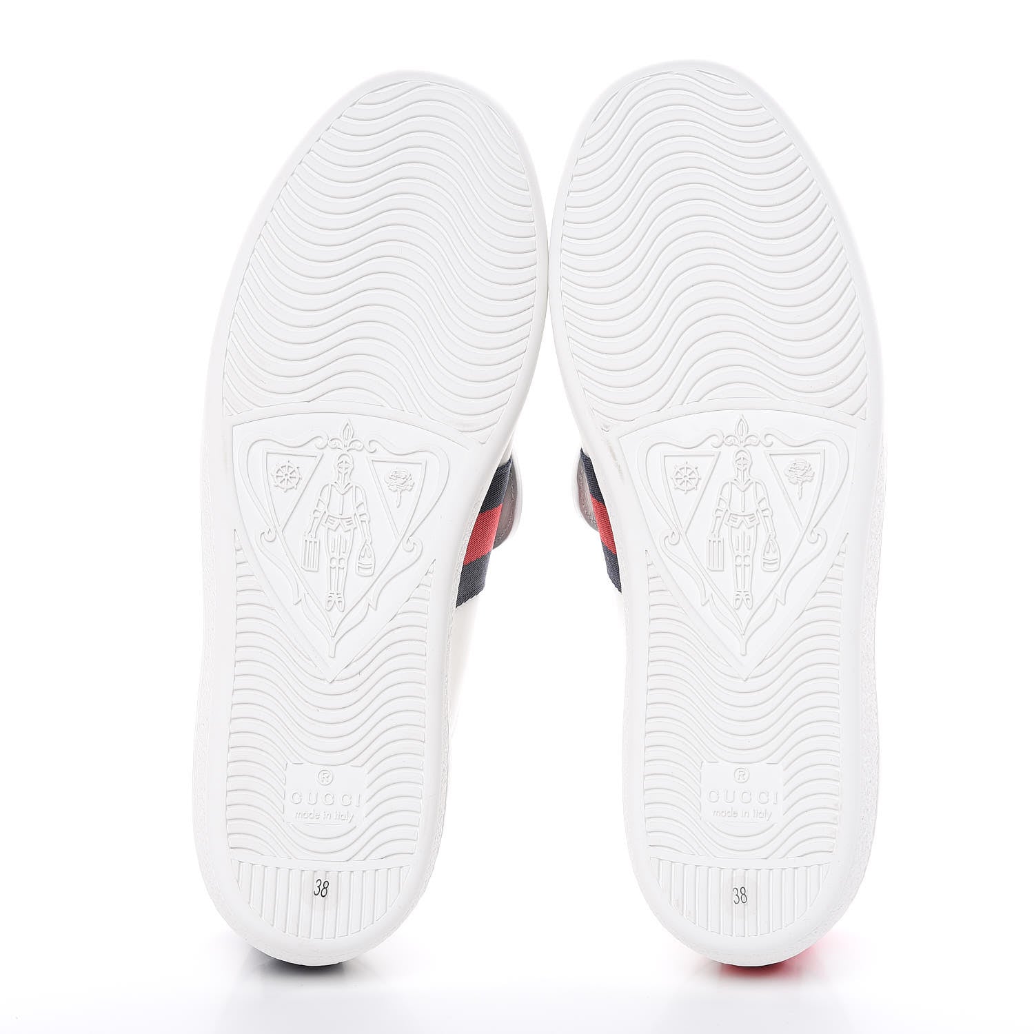 Gucci Calfskin Ayers Crystal Web Womens New Ace Pineapple Sneakers 38 White 5 of 10