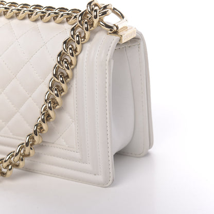 Chanel Calfskin Quilted Small Boy Flap White 14 of 16