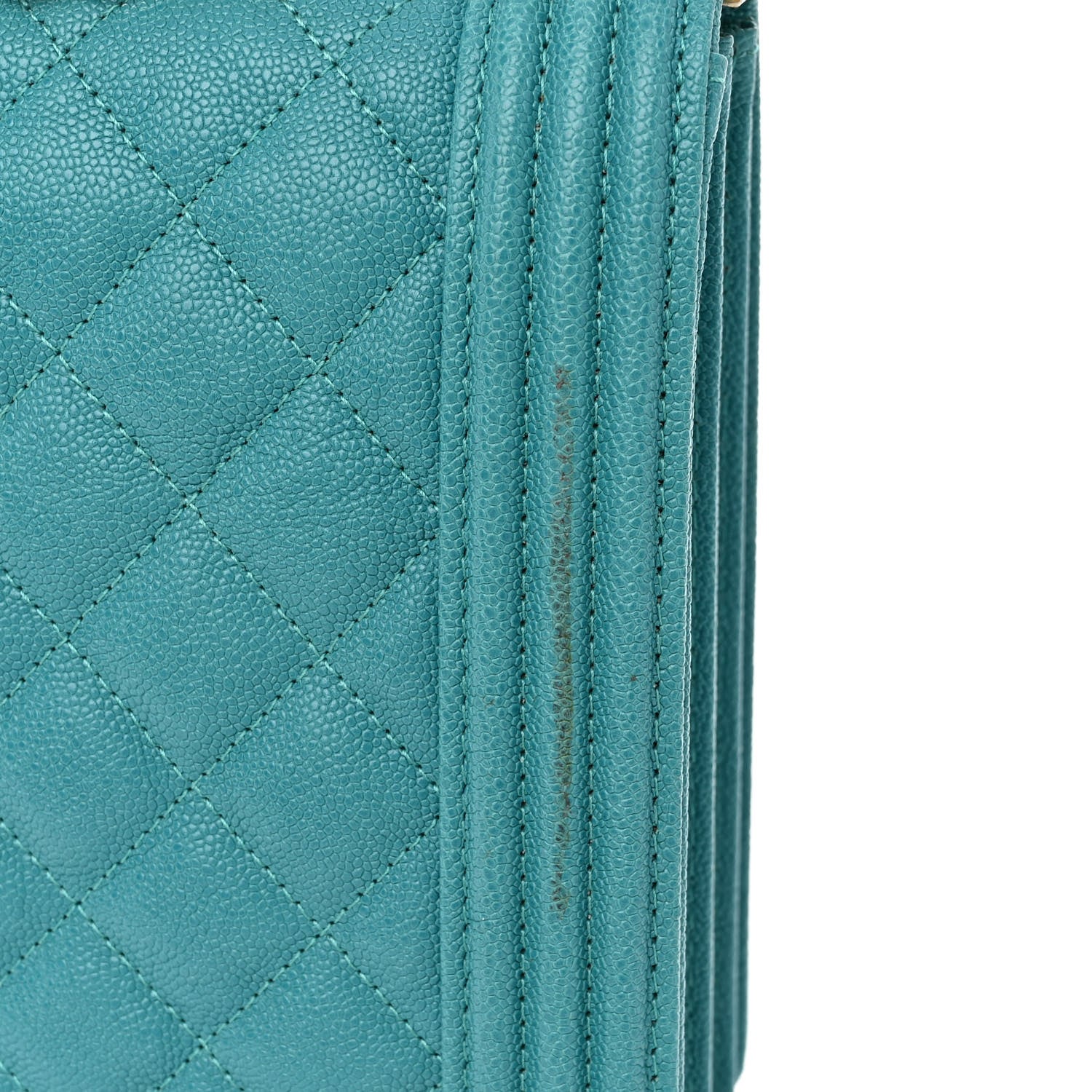 Chanel Caviar Quilted North South Boy Flap Turquoise 11 of 11