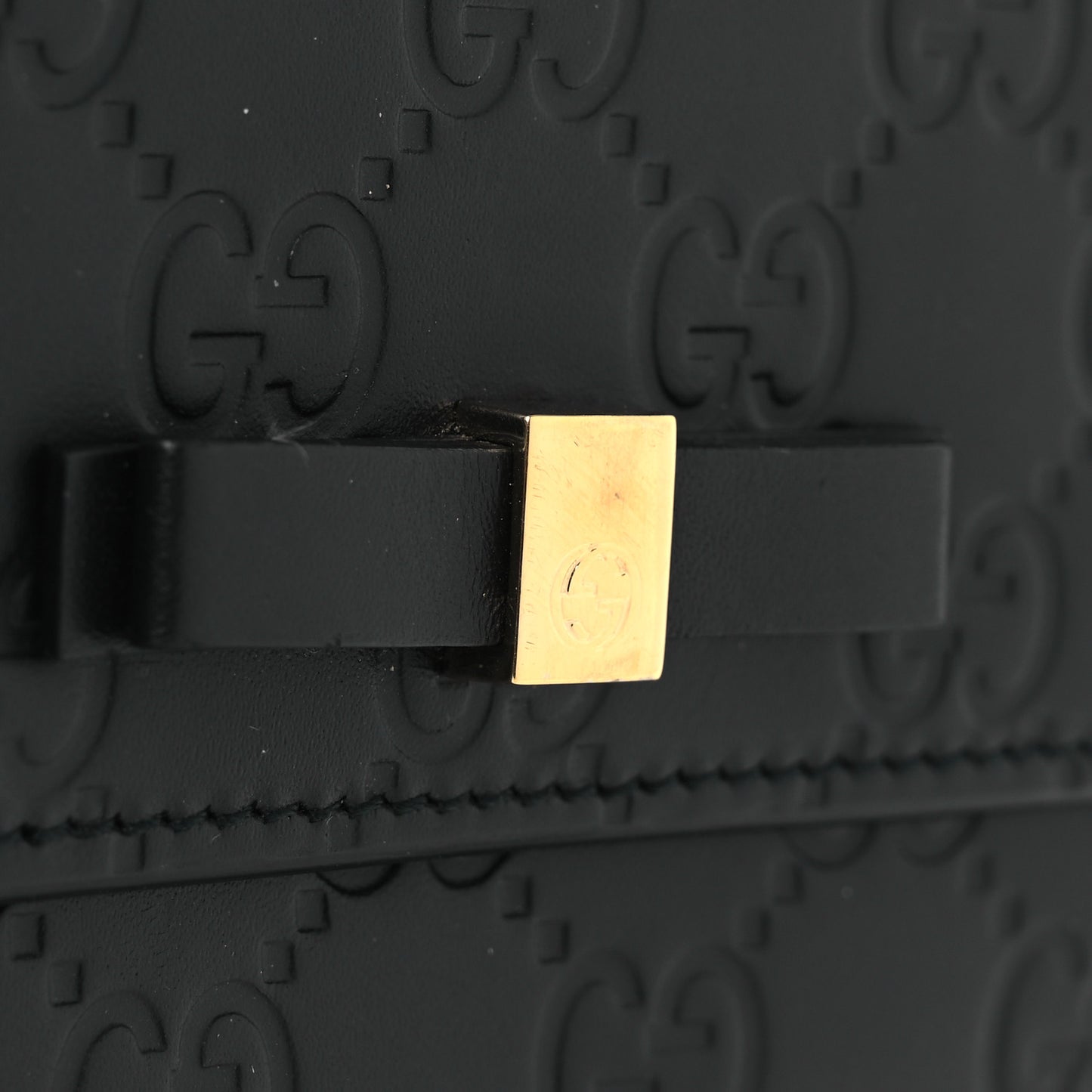 Microguccissima Bow Continental Wallet Silver