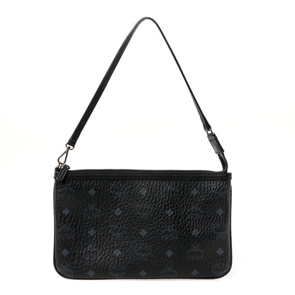 MCM Visetos Liz Shopper Tote Pouch Black 1 of 9