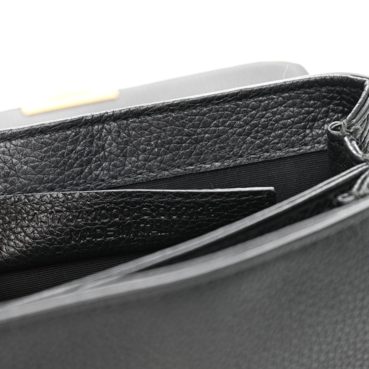 Grained Calfskin Le Dix Nano Soft Cartable Black