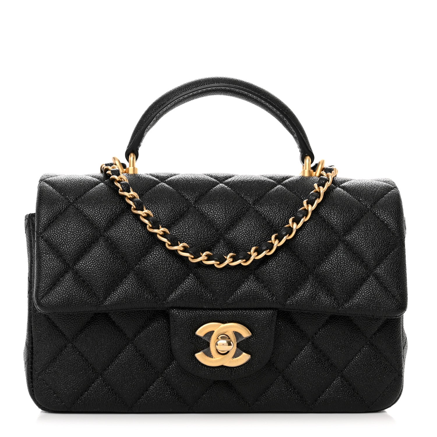 Chanel Caviar Quilted Mini Top Handle Rectangular Flap Black 1 of 10