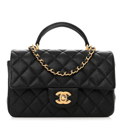 Chanel Caviar Quilted Mini Top Handle Rectangular Flap Black 1 of 10