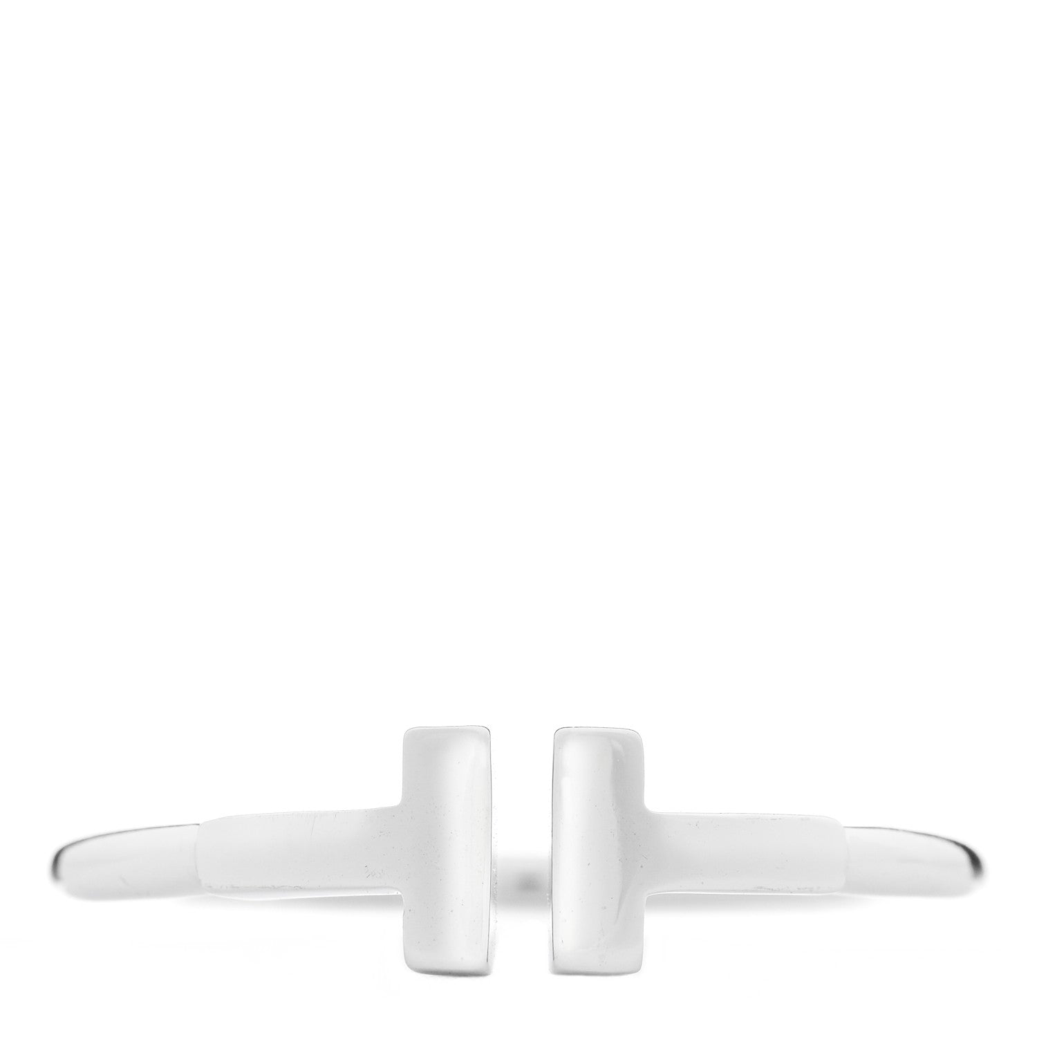 Tiffany 18K White Gold T Wire Ring 59 8.75 1 of 5