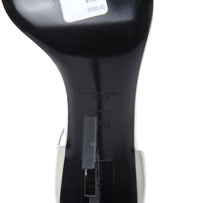 Saint Laurent Patent Calfskin Opyum Sandals 39.5 White 7 of 8