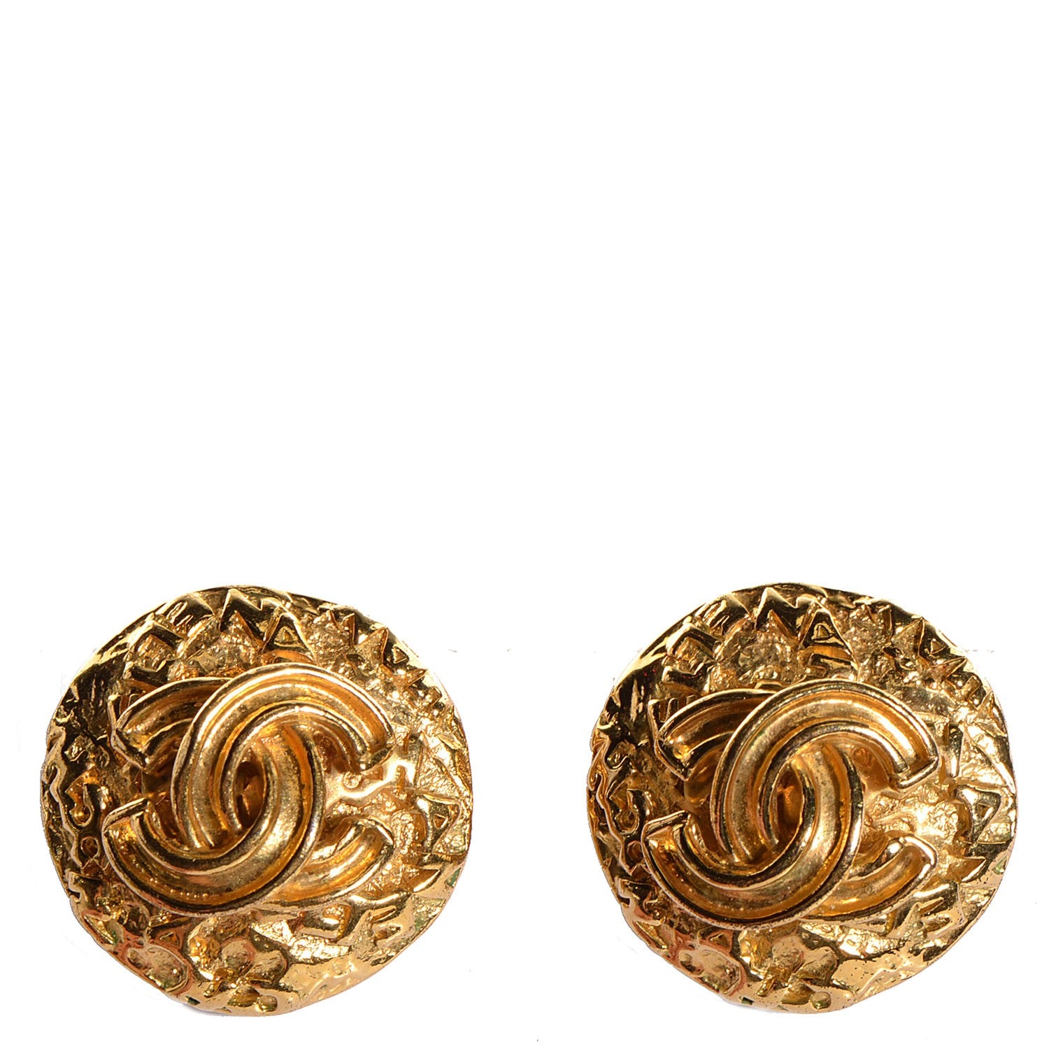 Chanel CC Clip On Earrings Gold 1 of 4