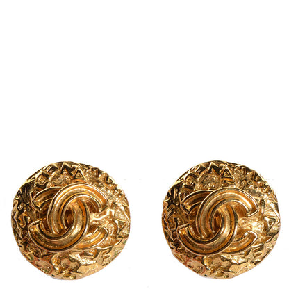 Chanel CC Clip On Earrings Gold 1 of 4