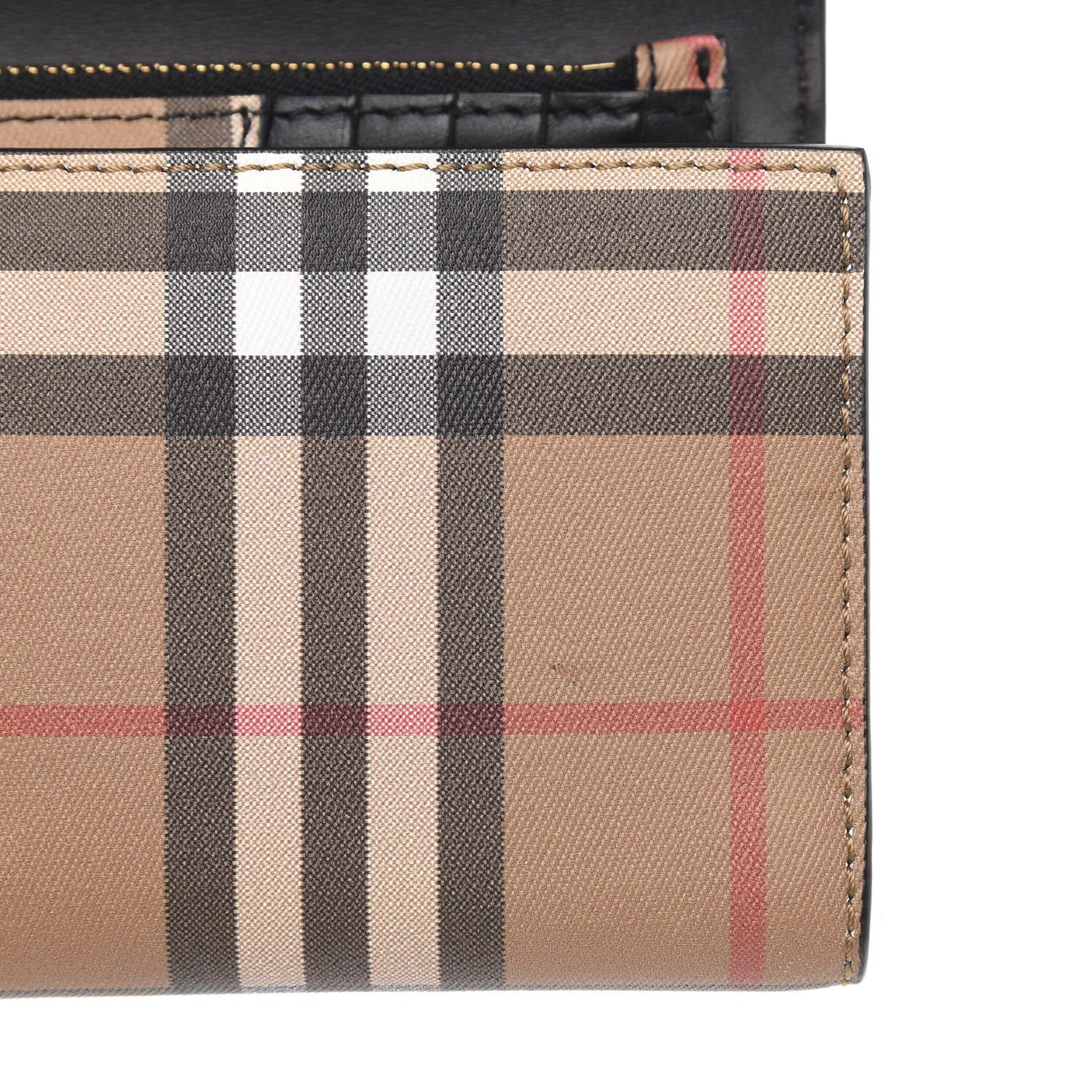 Burberry Vintage Check Continental Wallet Black 7 of 8