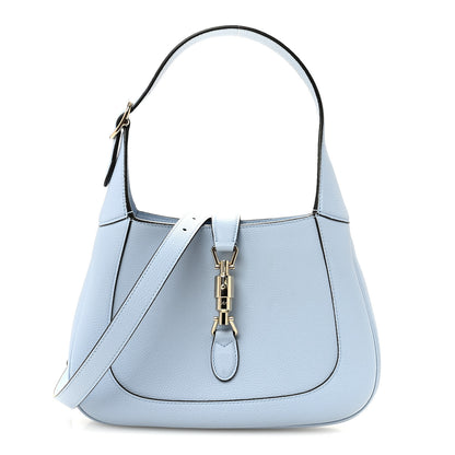 Gucci Grained Calfskin Web Medium Jackie 1961 Hobo Light Blue 1 of 10