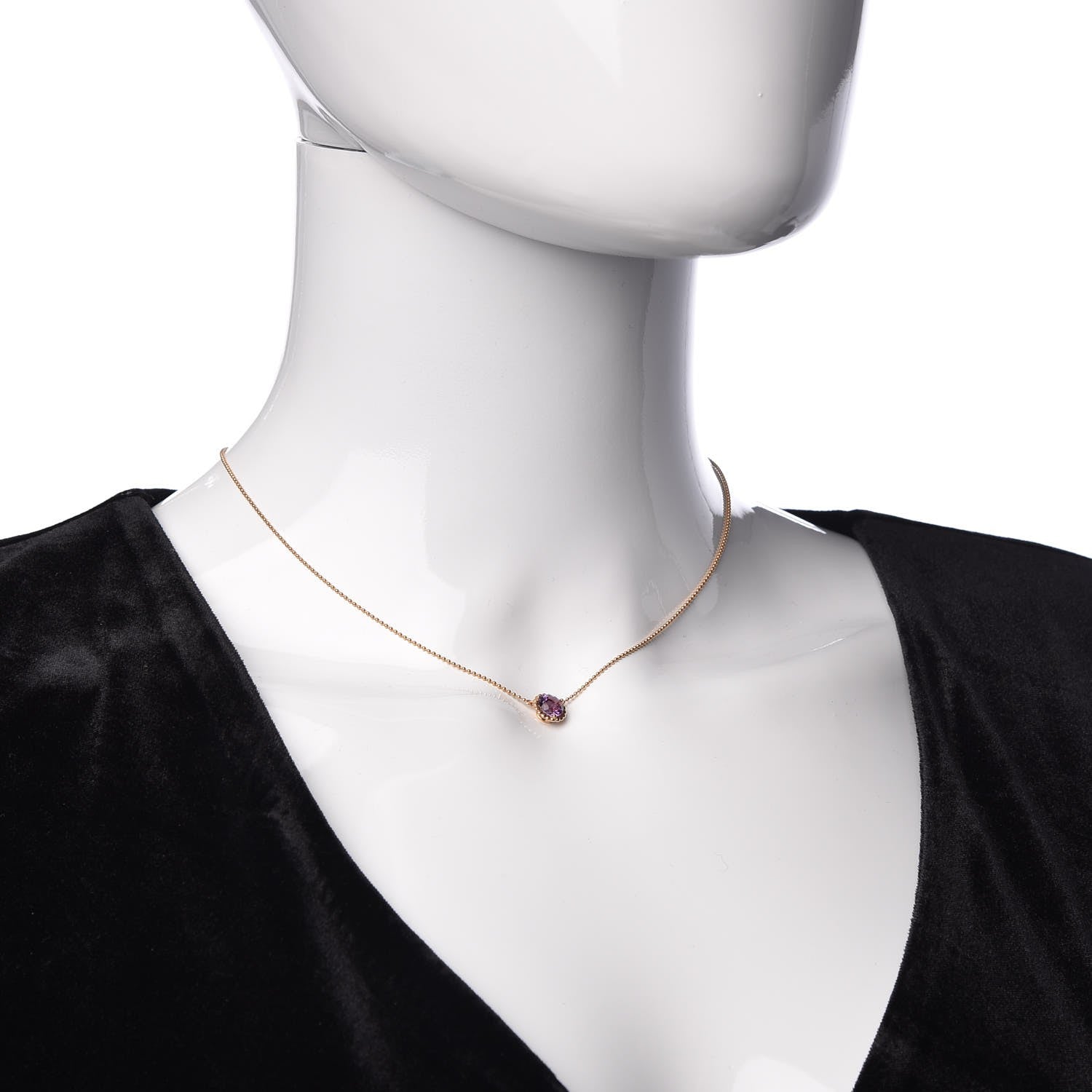 Tiffany 18K Rose Gold Amethyst Sparklers Pendant Necklace 2 of 6