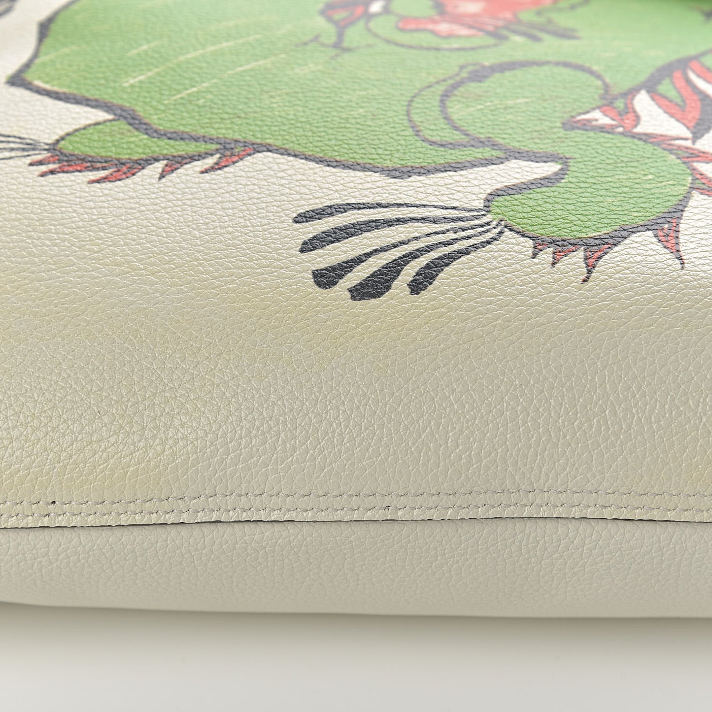 Calfskin Elton John Crocodile Rock Large Tote Off White