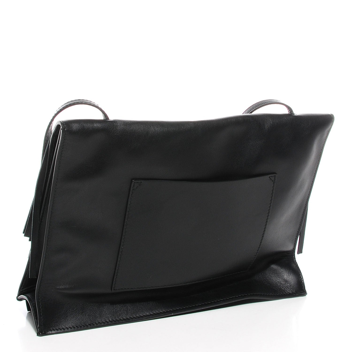 Proenza Schouler Calfskin Large Fringe Lunch Bag Black 5 of 11