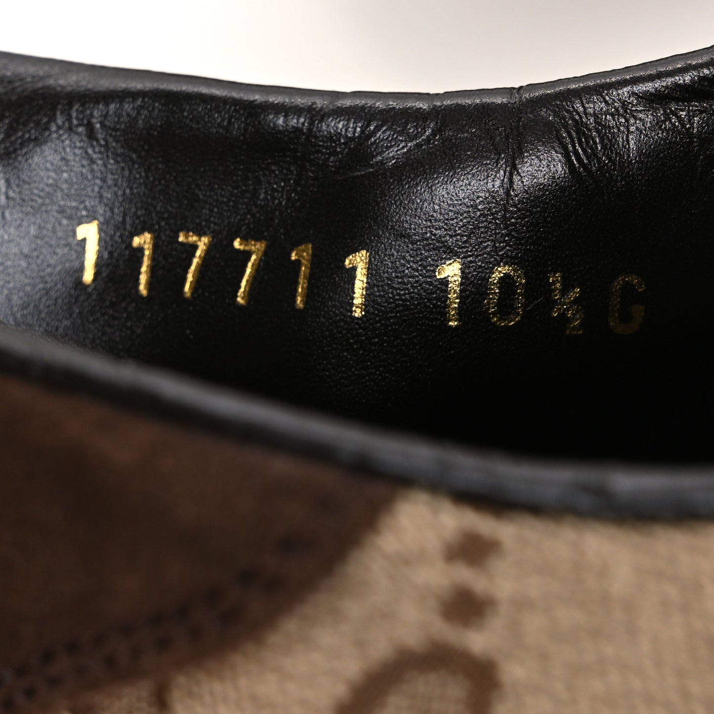GG Monogram Suede Vintage Web Mens Sneakers 10.5 Dark Chestnut