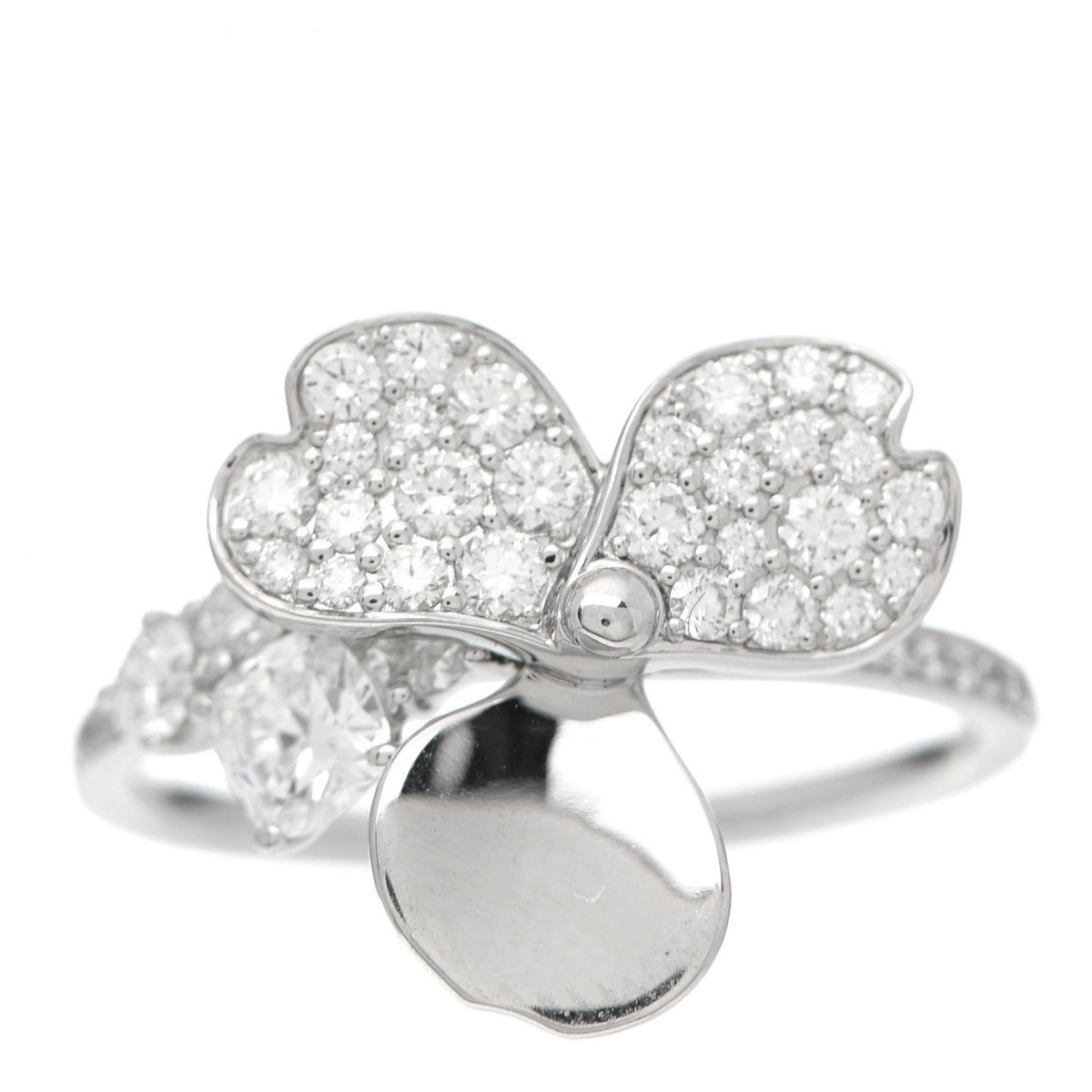 Tiffany Platinum Diamond Paper Flowers Mixed Cluster Ring 49 5 1 of 4