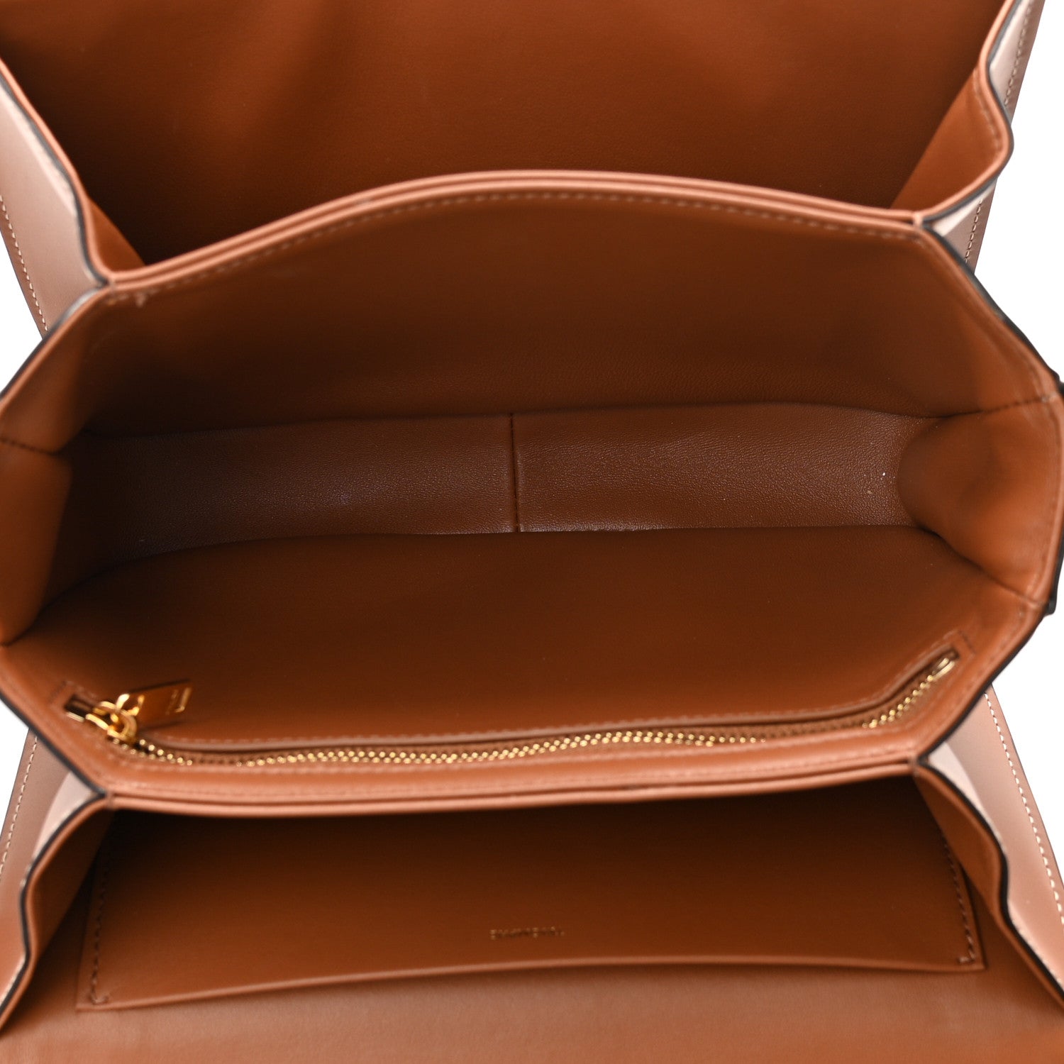 Celine Triomphe Canvas Calfskin Medium Triomphe Bag Tan 3 of 11