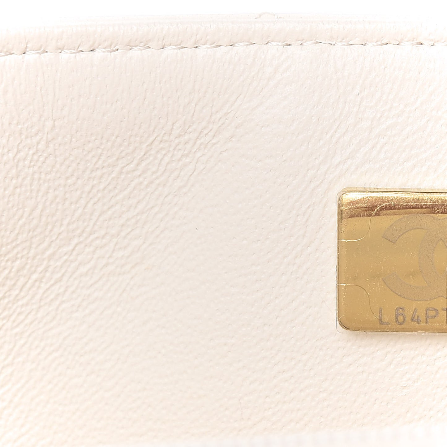 Lambskin Quilted Mini Rectangular Flap White