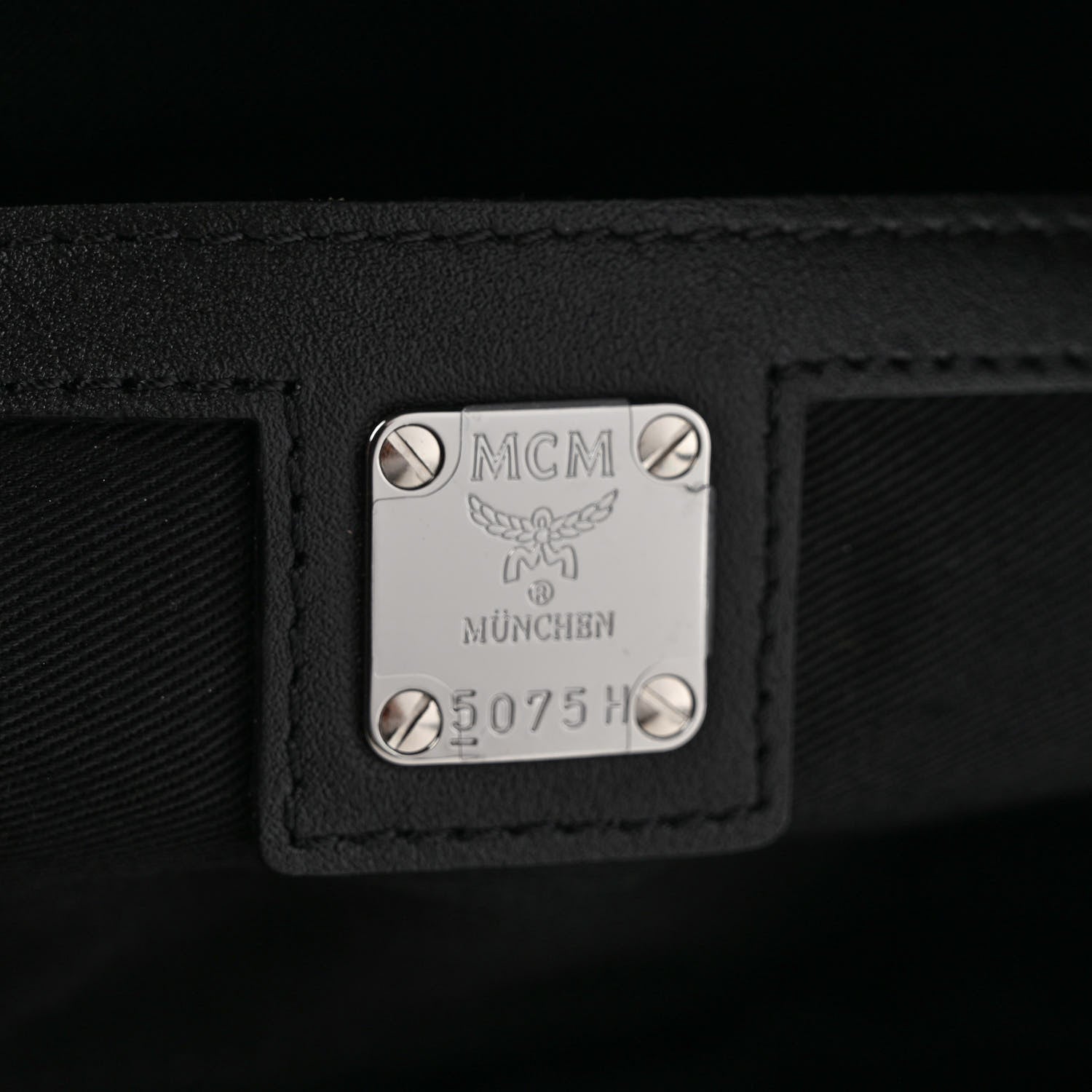 MCM Calfskin Ottomar Monogram Fursten Belt Bag Black 6 of 8